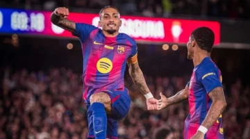 برشلونة يعزز صدارته في الدوري الإسباني بهدف رافينيا ويبعد ريال مدريد بفارق موسع